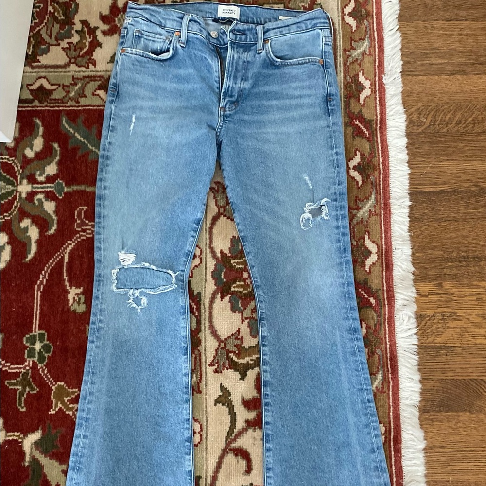 Citizens Of Humanity  Emannuelle  Distressed Flare Jeans